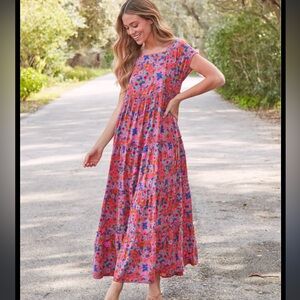 NATURAL LIFE Floral Pink Maxi Dress